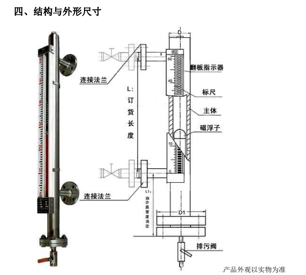 側(cè)裝式磁翻板液位計(jì)